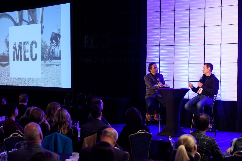 vancouver-event-photographer-retail-cauncel-of-canada-conference-howard-chang-top-drawer-creative-inc-and-david-labistour-mountain-equipment-co-op-ceo-and-president-1